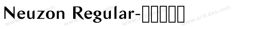 Neuzon Regular字体转换